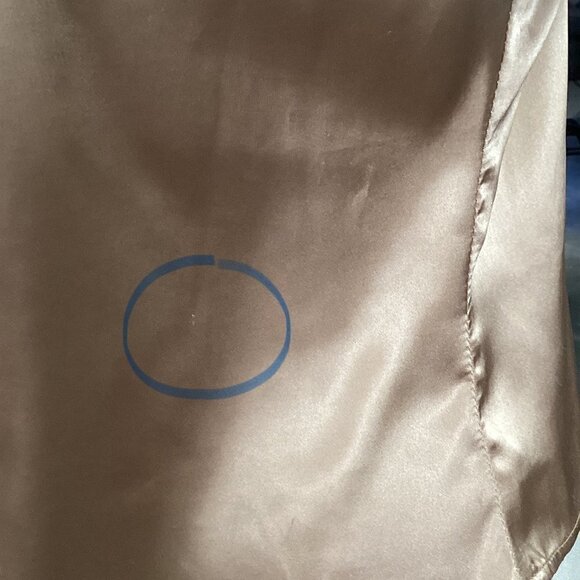 Chico's Gold Satin Cropped Sleeveless Shell/Camisole/Tank Top Sz 1 (M/8) #126N - Picture 7 of 9